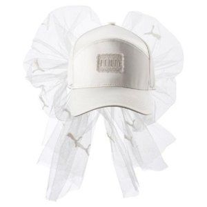 ✨NIP PUMA FENTY White Bow Lace Logo Hat